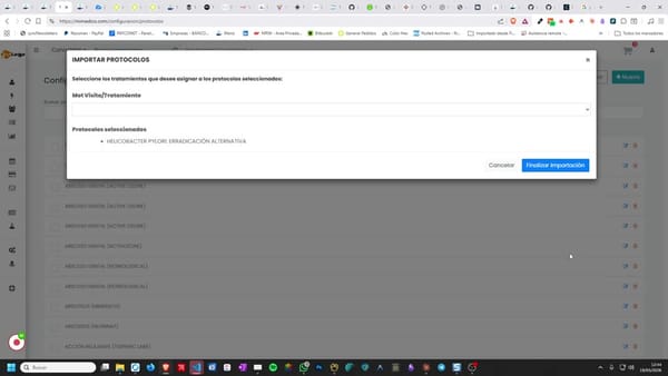 Creación / importación protocolos en la plataforma MiMedico.com